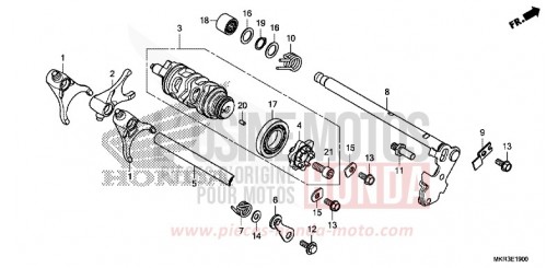 BARILLET DE SELECTION CBR1000STN de 2022